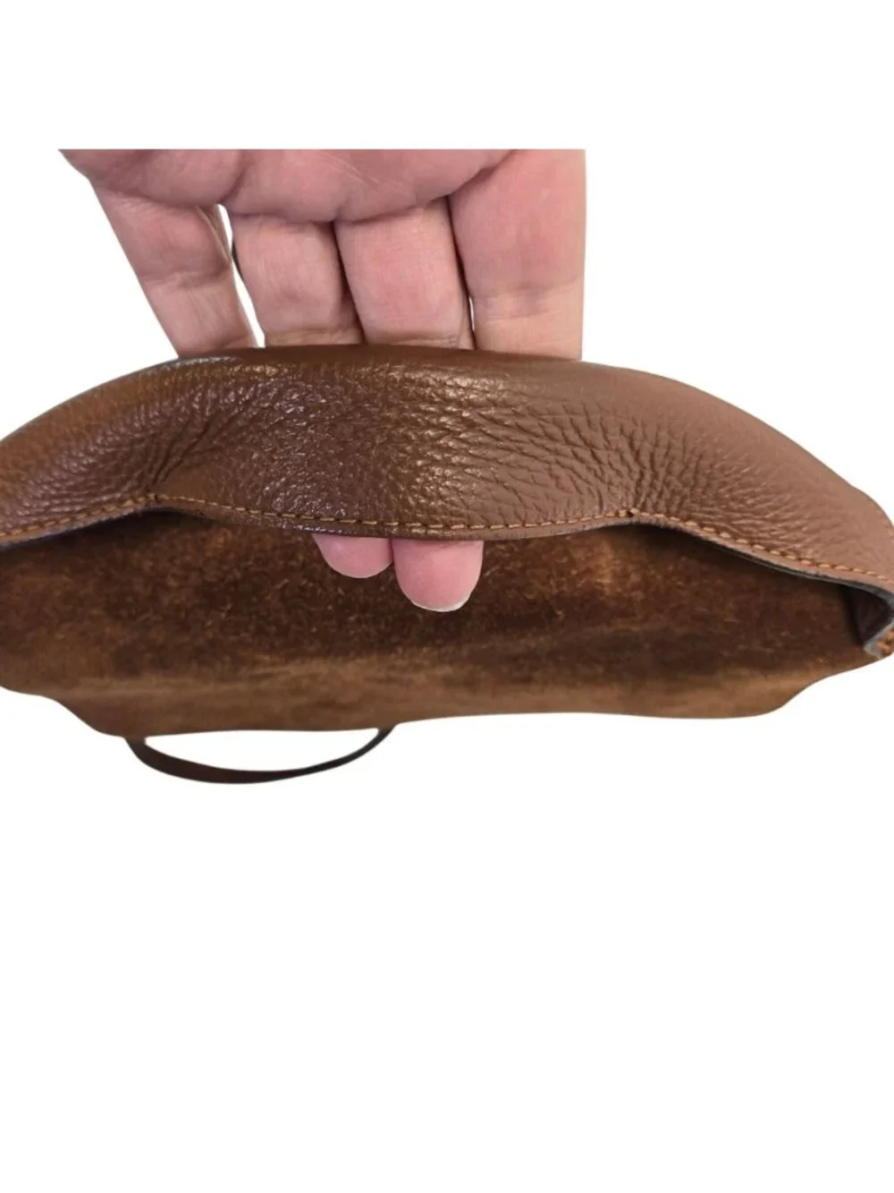 Persaman New York Pebble Leather & Suede Convertible Crossbody Handbag